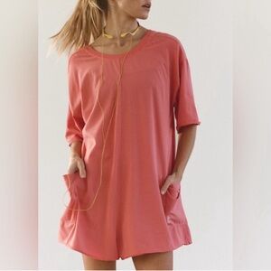 Free People Movement Hot Shot Tee Romper XL NWT